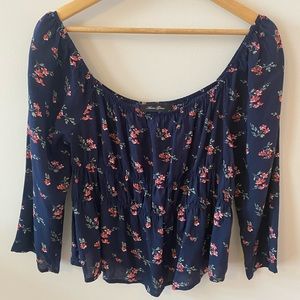 NWT Lizard Thicket Anna Grace Large Navy Top